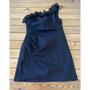 S.L. Fashions One Shoulder Sequin Trim Dress Size 16 Girl’s Black